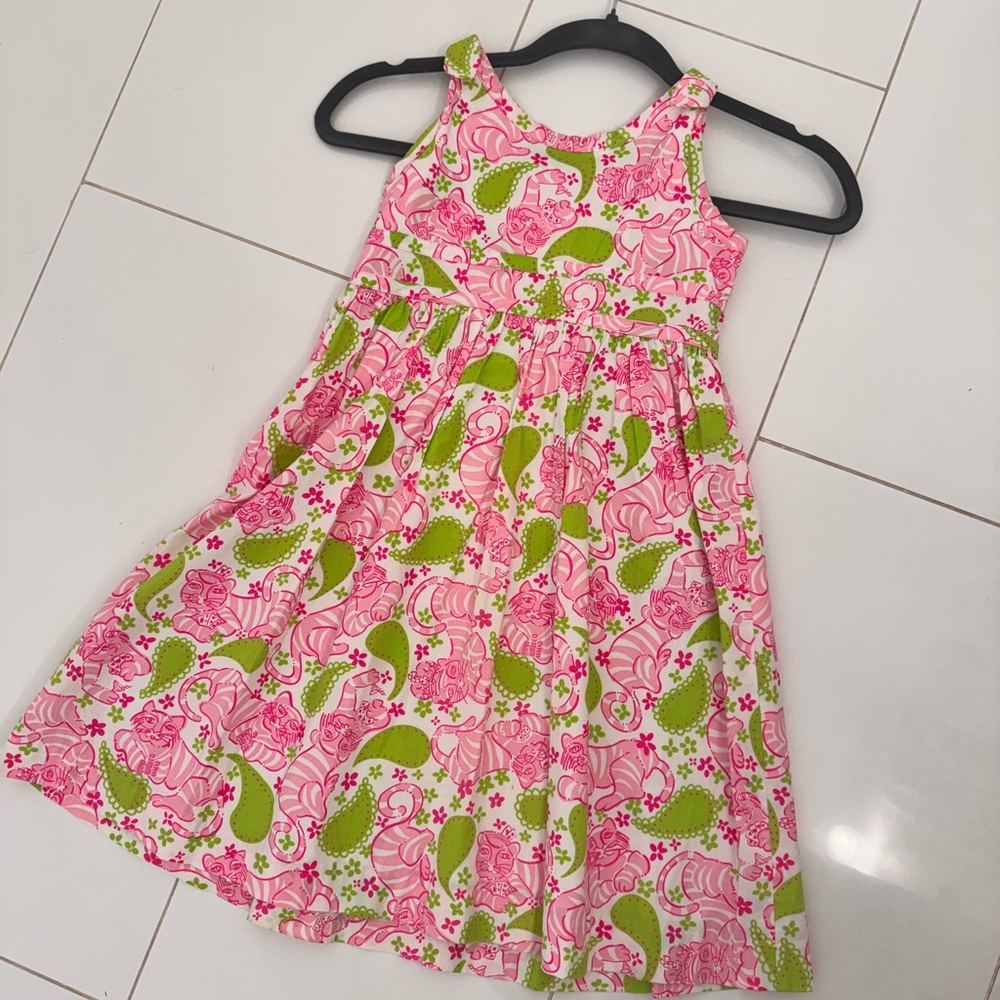 Lilly Pulitzer Pink and Green Sleeveless Sundress